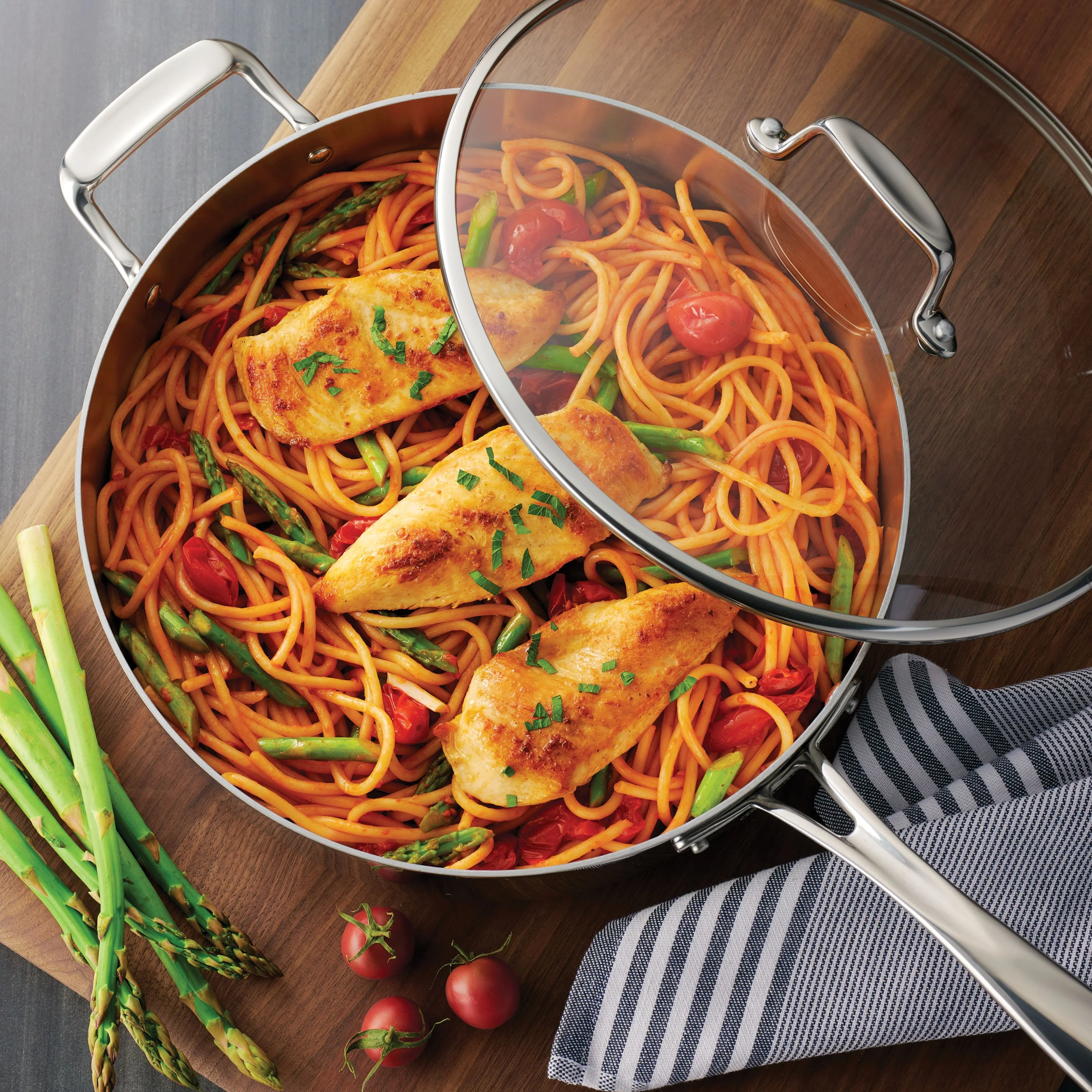 Tramontina 14-Piece Tri-Ply Clad Stainless Steel Cookware Set, with Glass Lids - Image 61