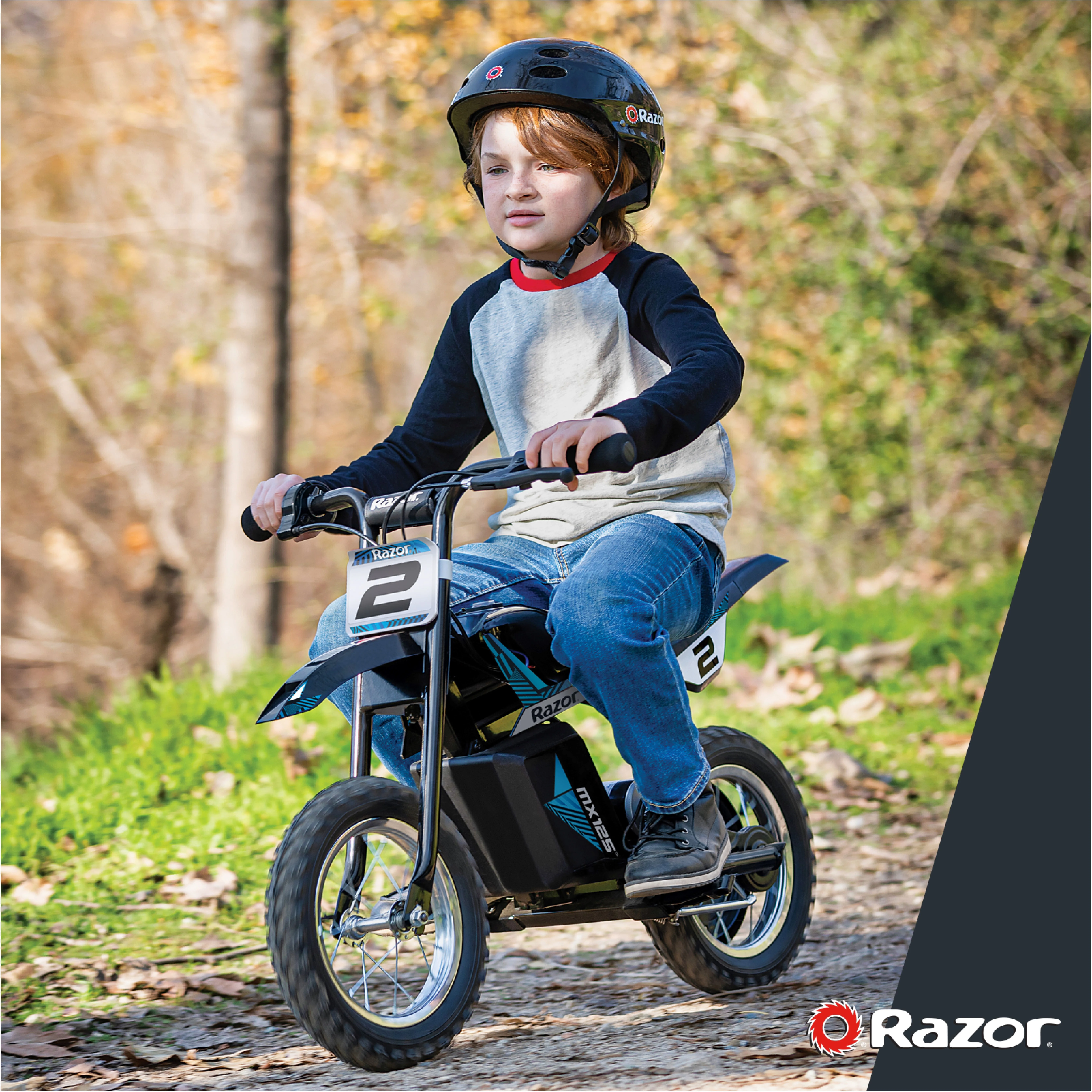 Razor Dirt Rocket MX125 Electric-Powered Dirt Bike - Black with Decal Included, for Child 5+ - Image 4