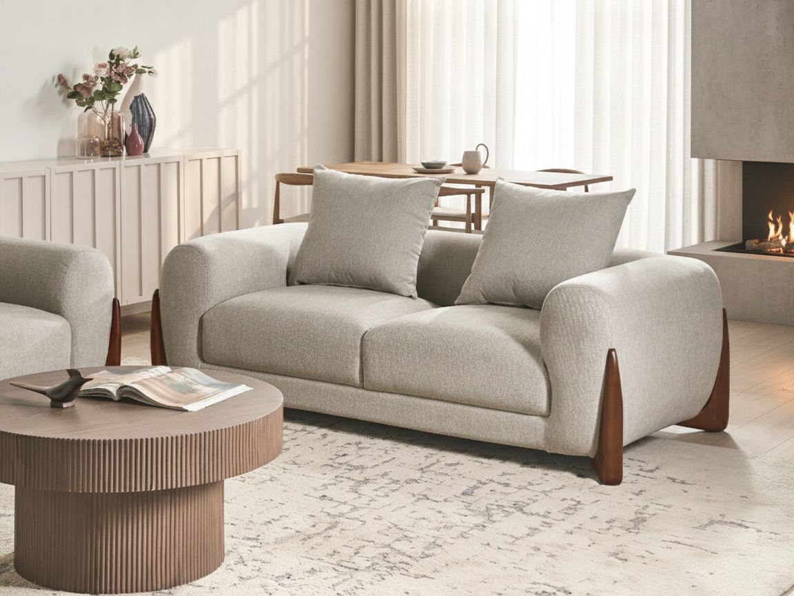 Sofa 2 Seater VINLIDEN Taupe