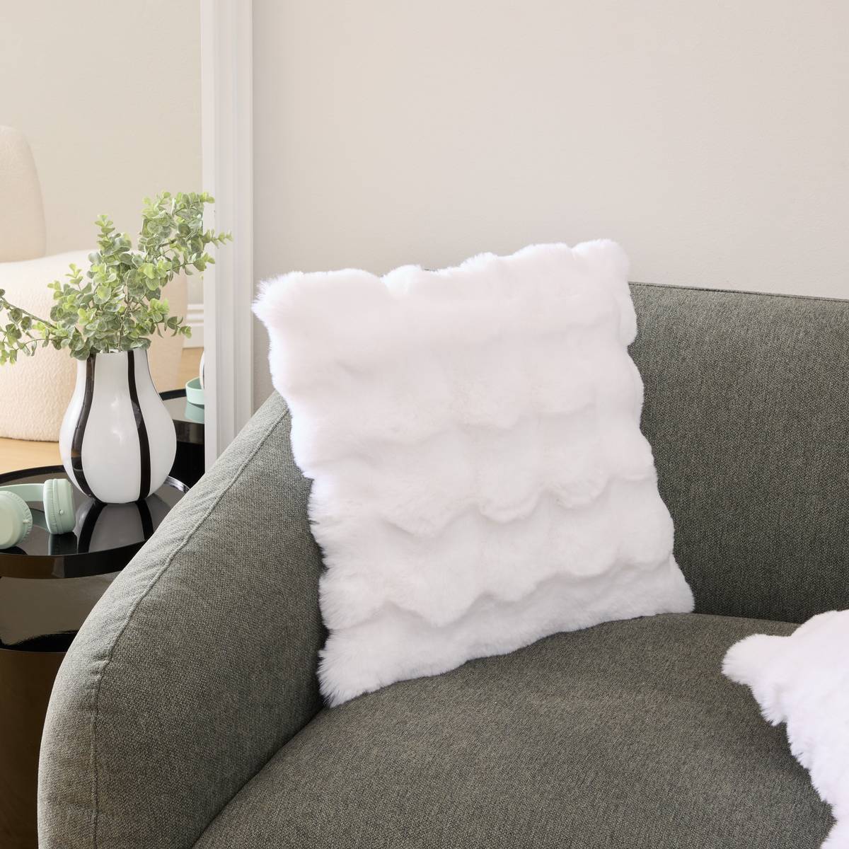 Cushion "Zephy" White, 45x45 cm