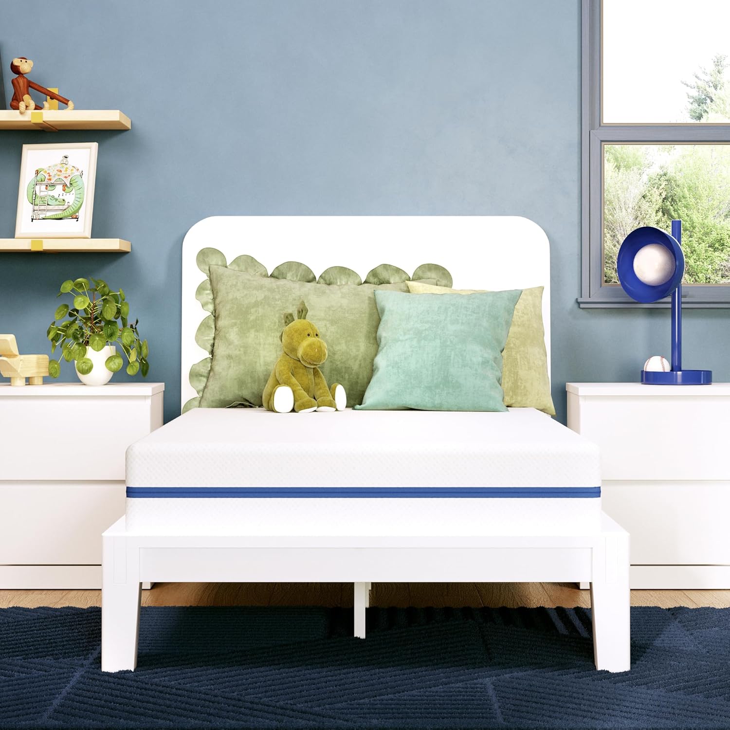 Nectar Kids Twin Mattress 8” - 2-Sided Design for Growing Children - Pressure Relieving Memory Foam - Fiberglass Free - 365 Night Trial - Mattress in a Box