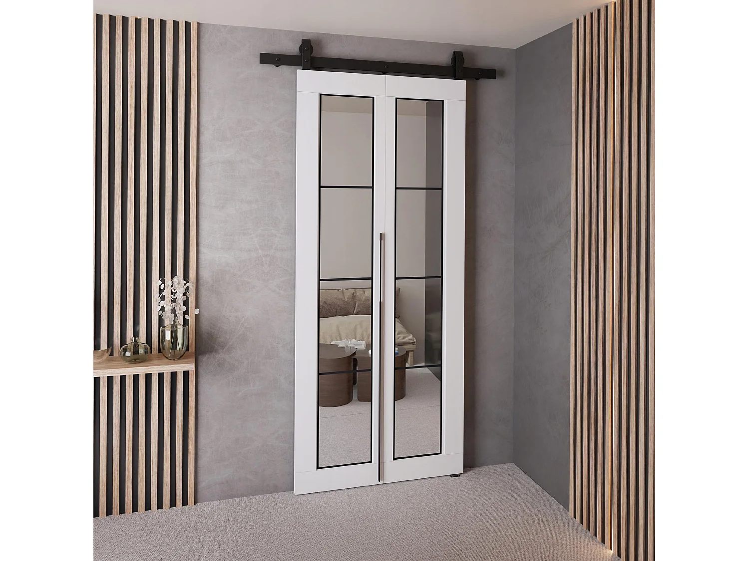 Portes coulissantes QUDIO M5 blanc 70
