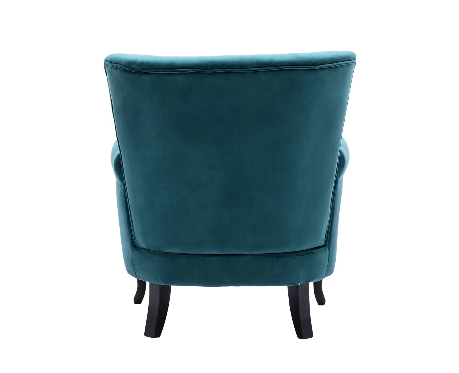 Guyou Mid Century Accent Chair Modern Button Tufted Armchair Wingback Club Chair Velvet Single Sofa Lounge Chair with Pillow for Living Room Bedroom, Teal Blue - Image 19
