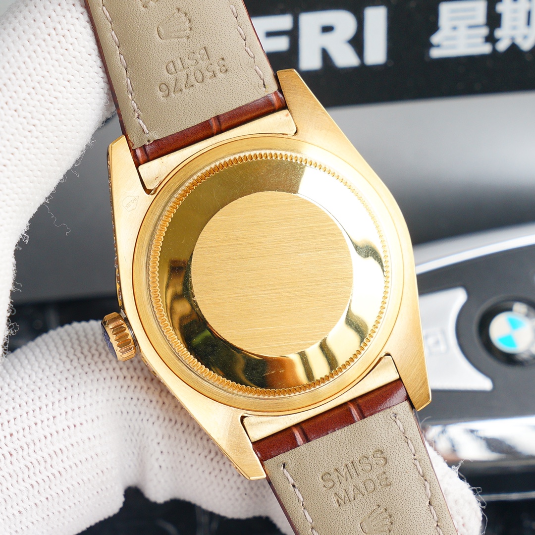 Rolex new full-diamond logotype - full diamonds with classic lettering - official size 36mm(1:1 replica) - Elite Watch Atelier