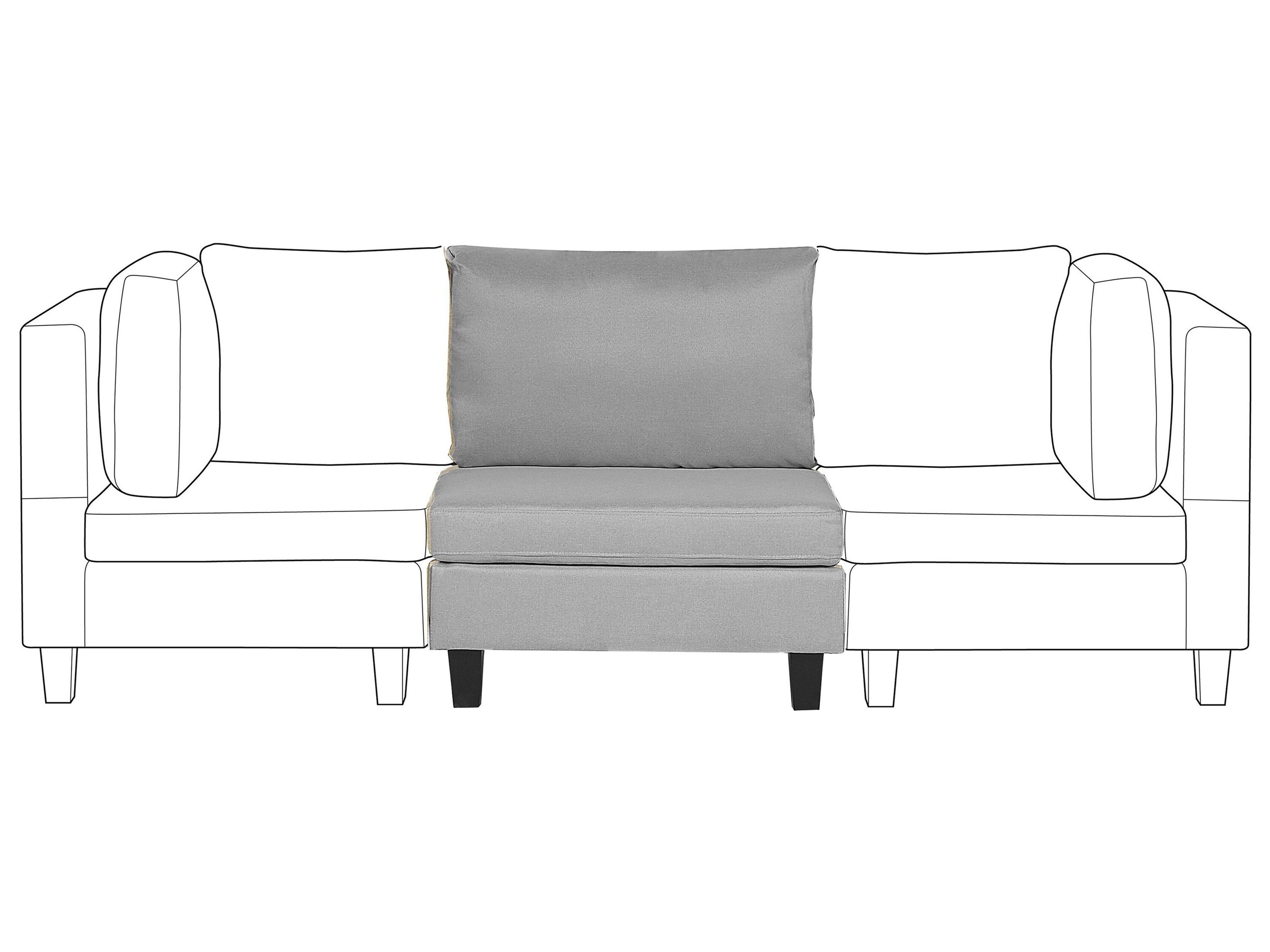 1-Seat Section FEVIK Fabric Light Grey