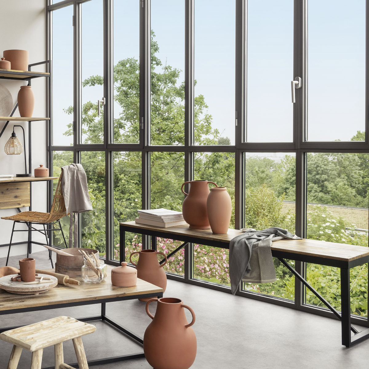 Bench "Edena" Acacia, 170x35 cm