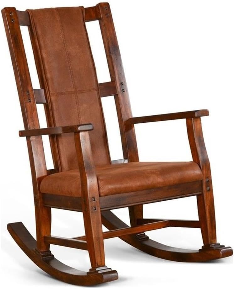 Pemberly Row Wood Rocking Chair, Indoor in Chocolate (41
