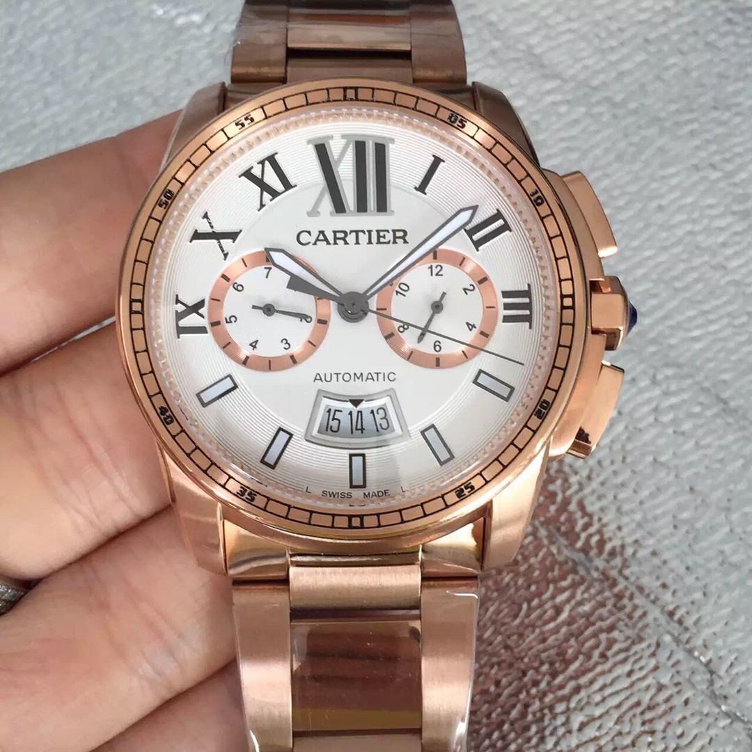 Cartier Calibre Chronograph Men's Watch(1:1 replica) - Top club