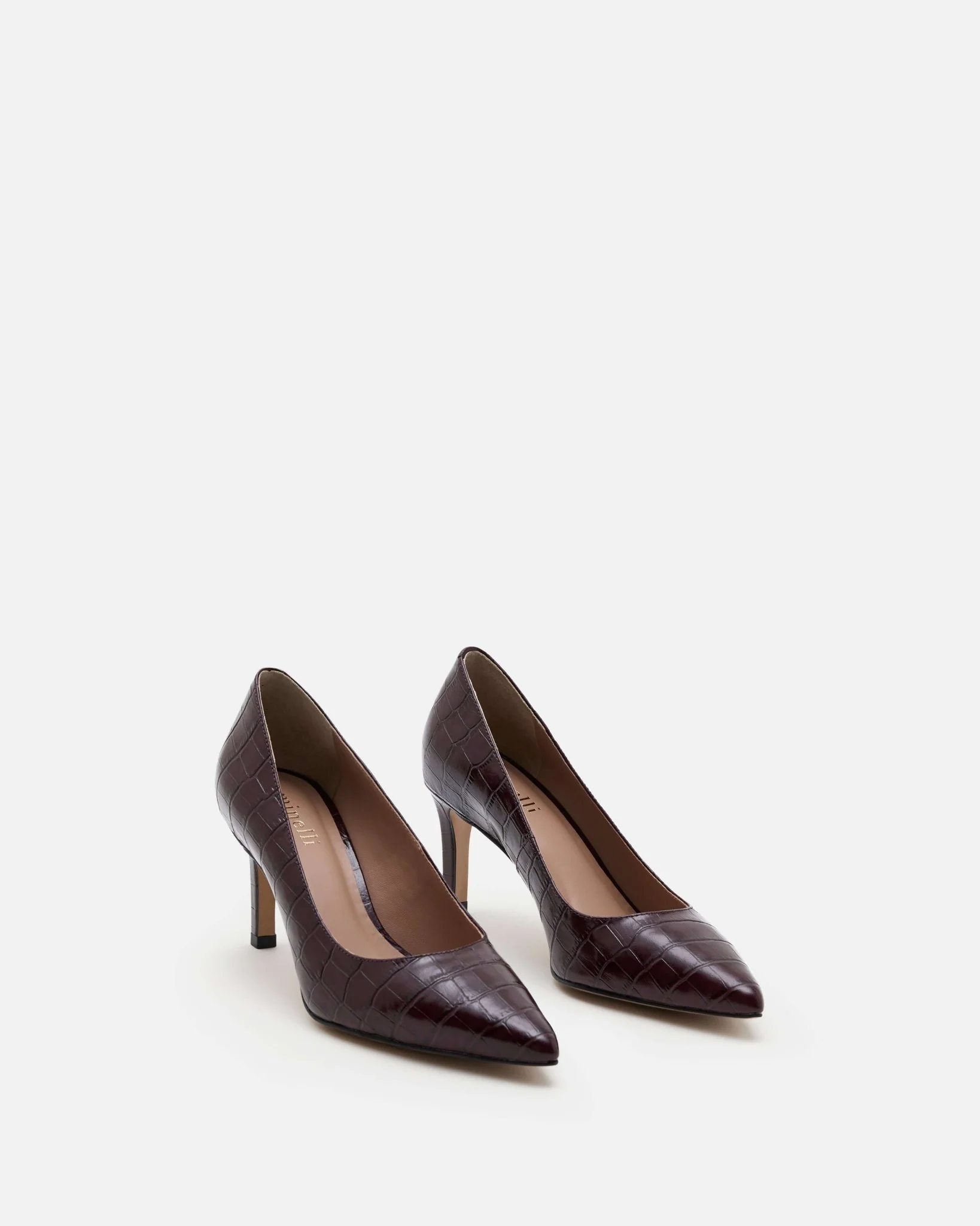 ESCARPINS KAITLYN/CROCO - En cuir croco pourpre