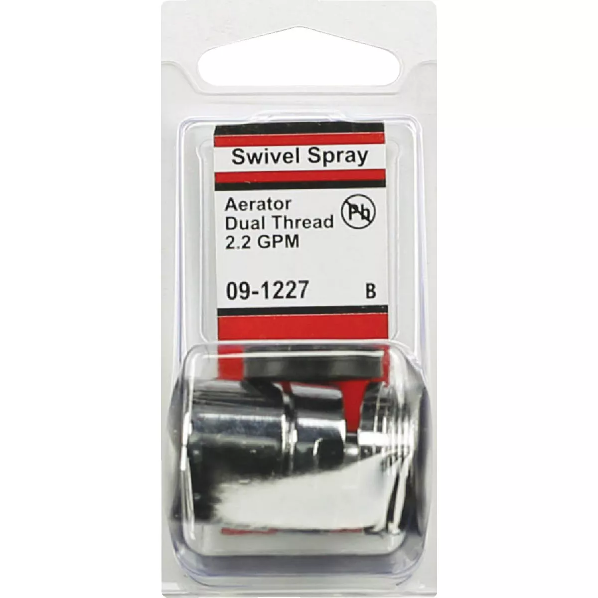Lasco 2.2 GPM Dual Thread Swivel Spray Aerator, Chrome-Plated