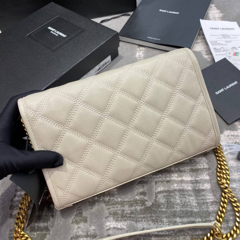 Replica Saint Laurent Becky Chain Wallet In Quilted Lambskin 5850311:1High-quality replica