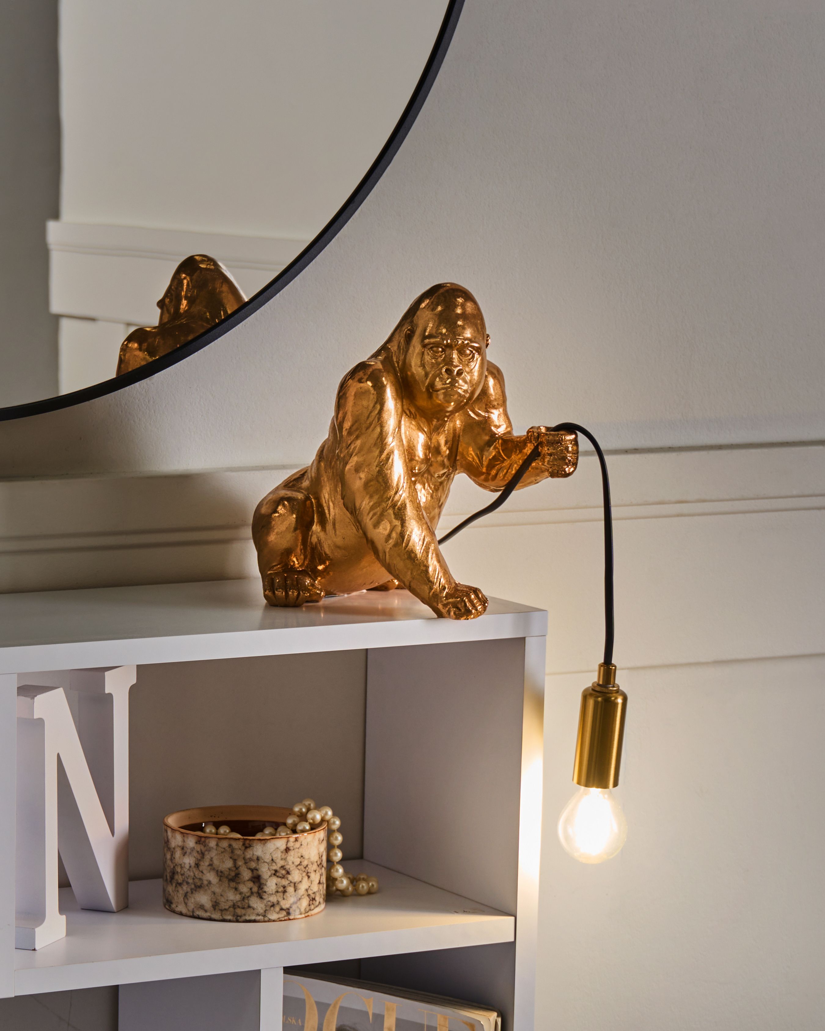 Table Lamp Gorilla HARAMBE Gold