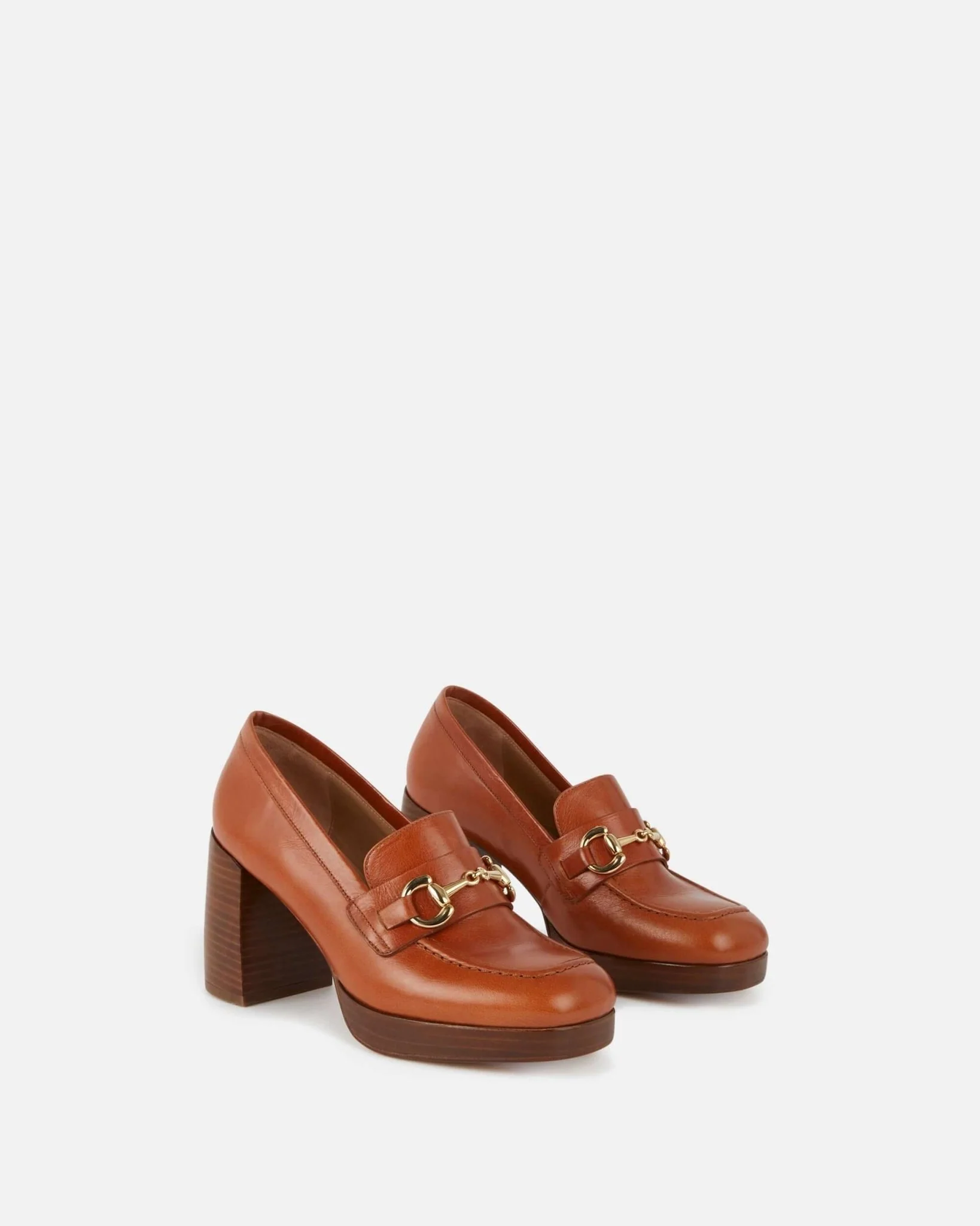 ESCARPINS KADI/CRK - En cuir craquelé à boucle