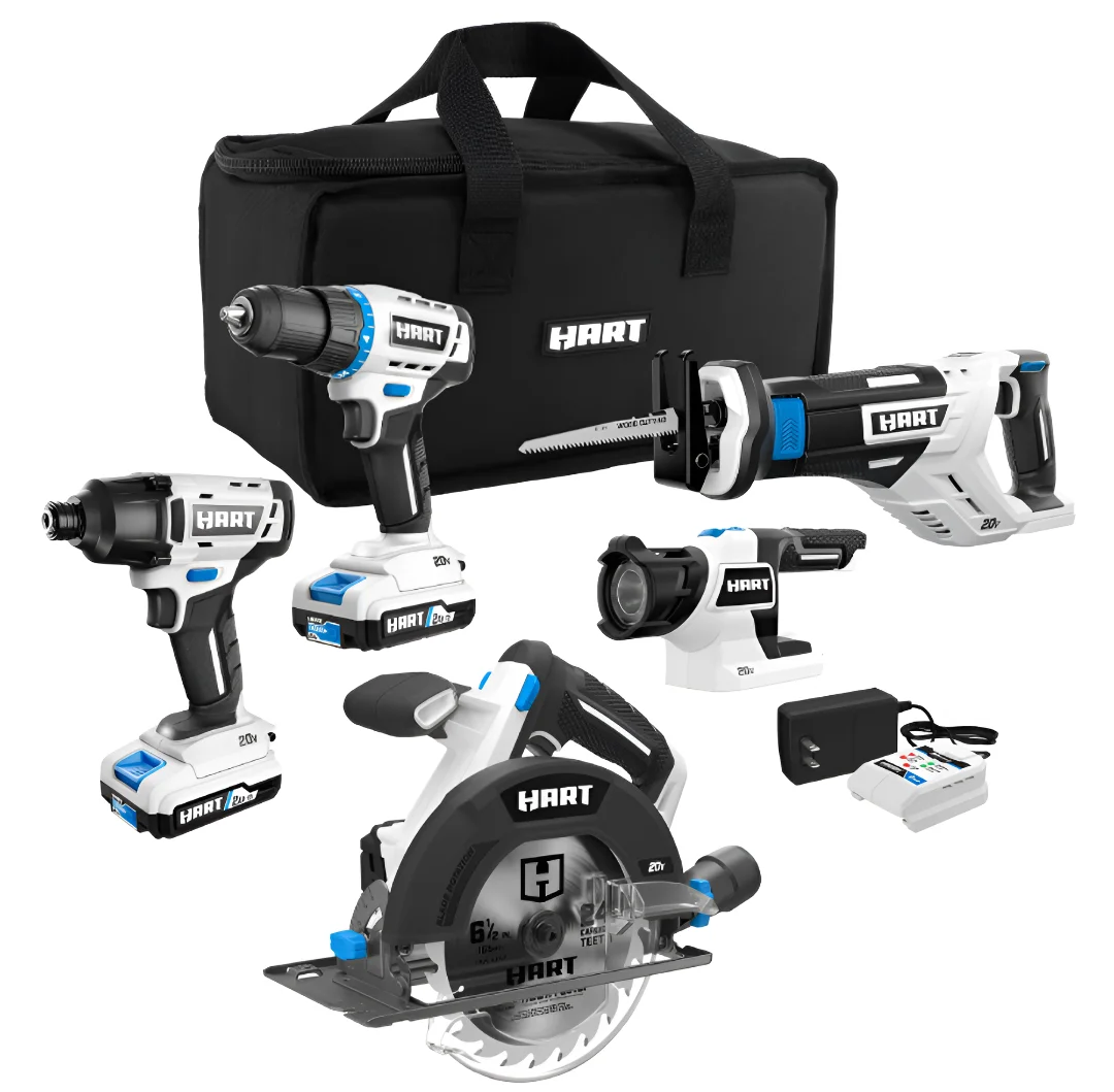 HART 20V 5-Tool Combo Kit with 70PC Drill & Drive Bit Set - Image 2
