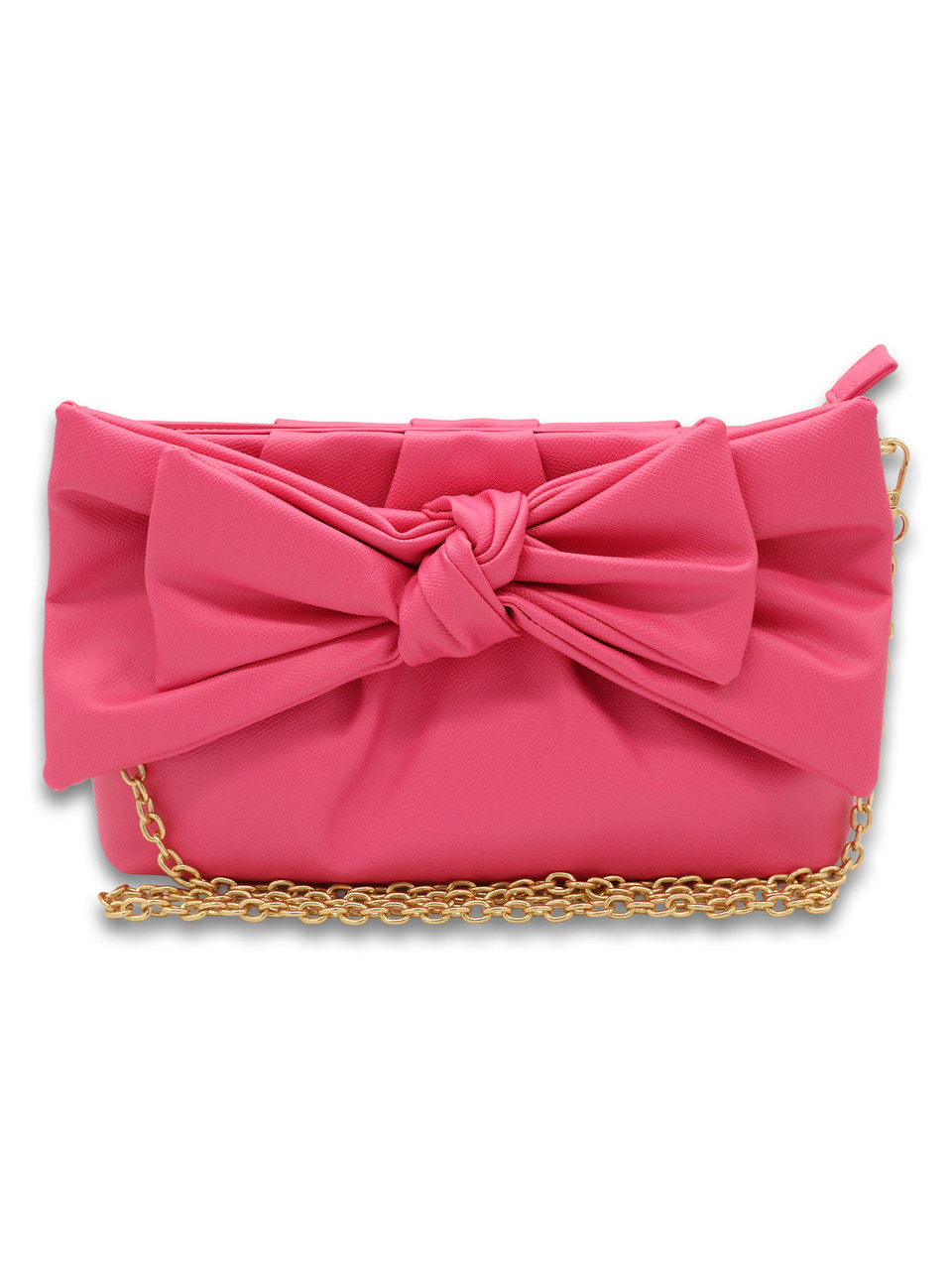 0126-BAG-LTHR-VGN-CRS-BOW-PINK - Simply Southern Outlet
