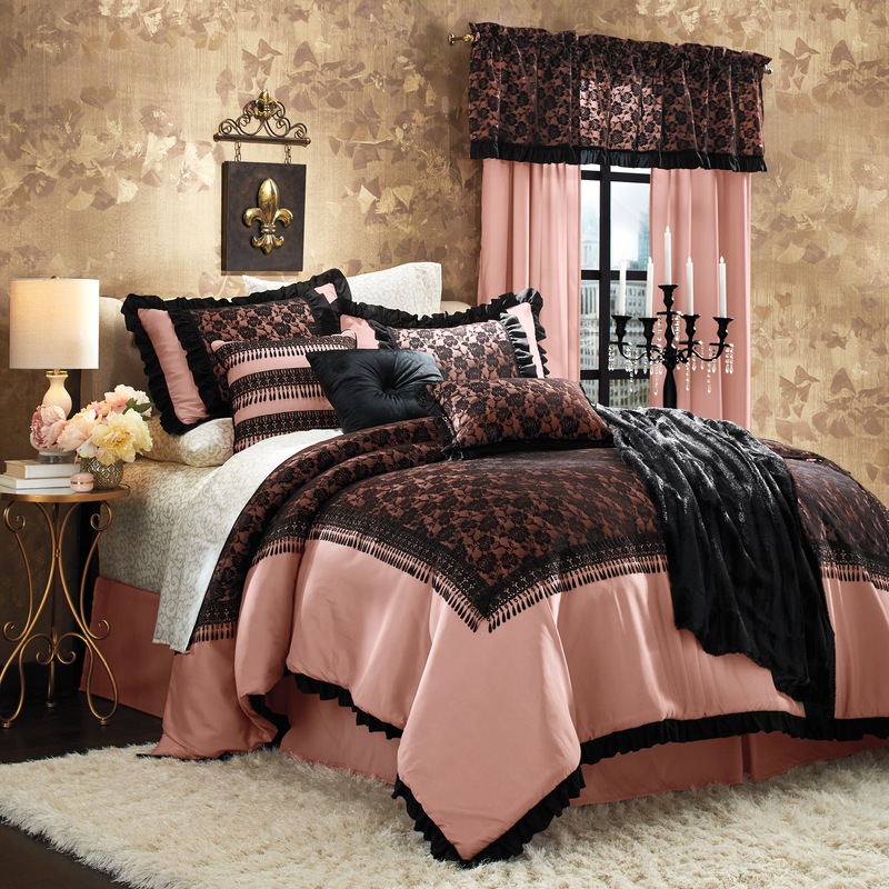 Sylvia Lace 7-Piece Comforter Set and Window Treatments - MIDNIGHT VELVET CATALOG