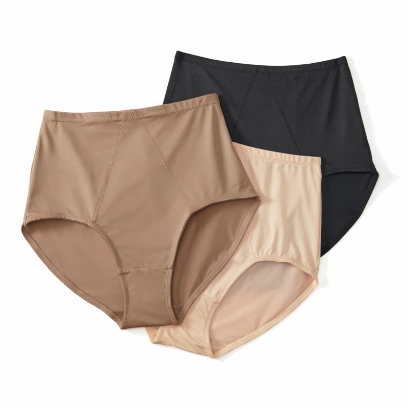 3-Pack High-Waist Shaping Panties with Tummy Control - MIDNIGHT VELVET CATALOG