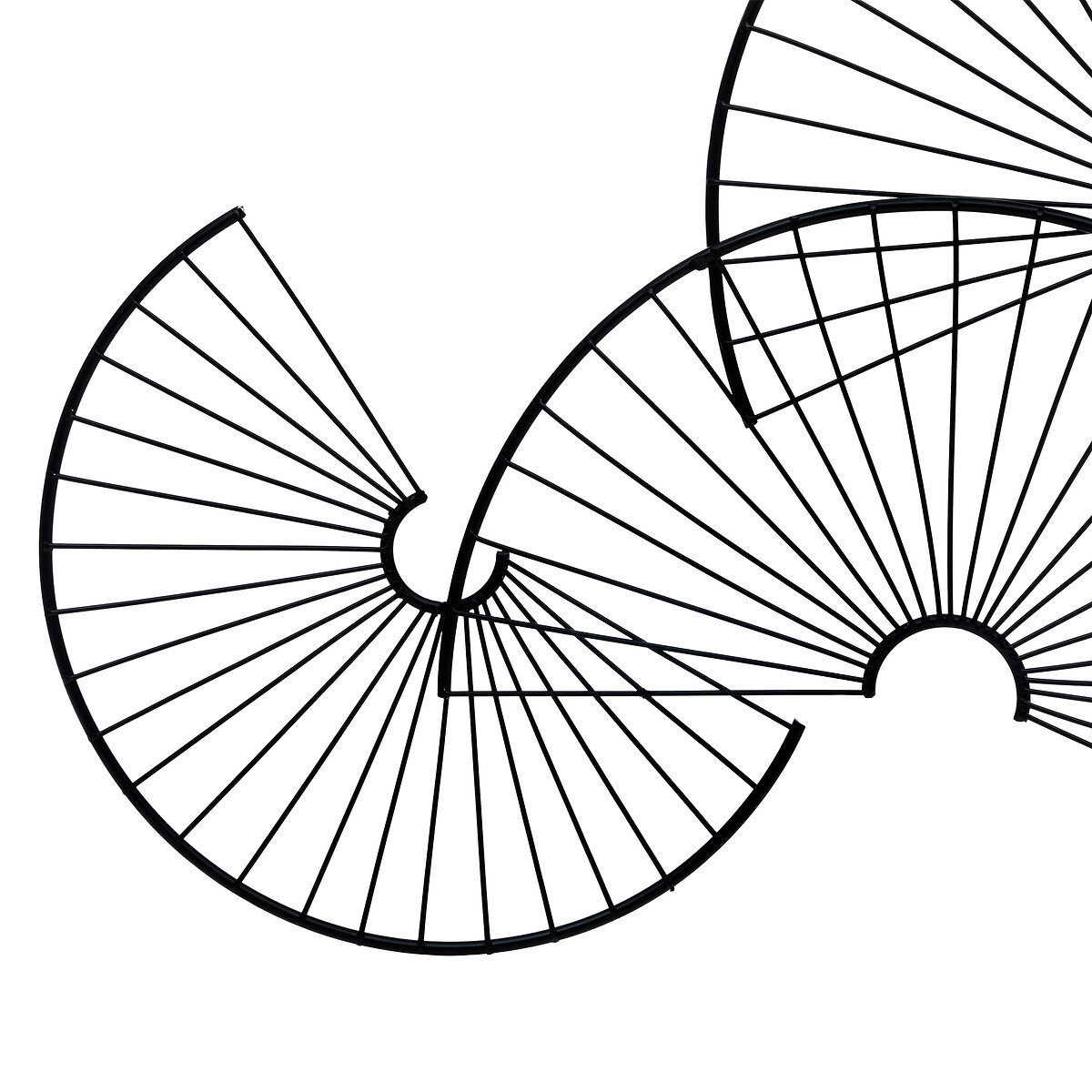 Wall decor"Cloe" Metal, black, 77x35 cm