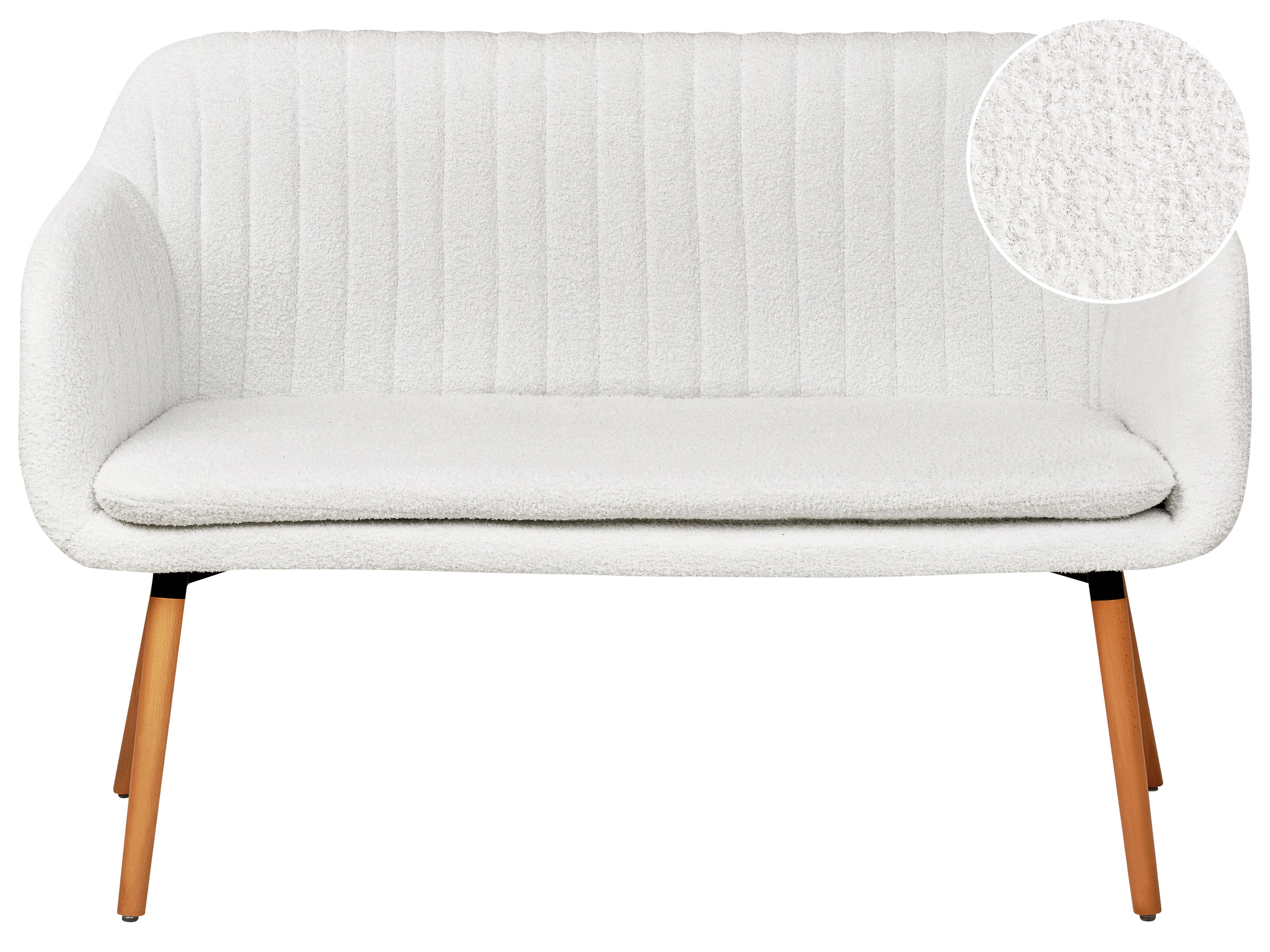Dining Bench 2 Seater TABY Boucle Off-White