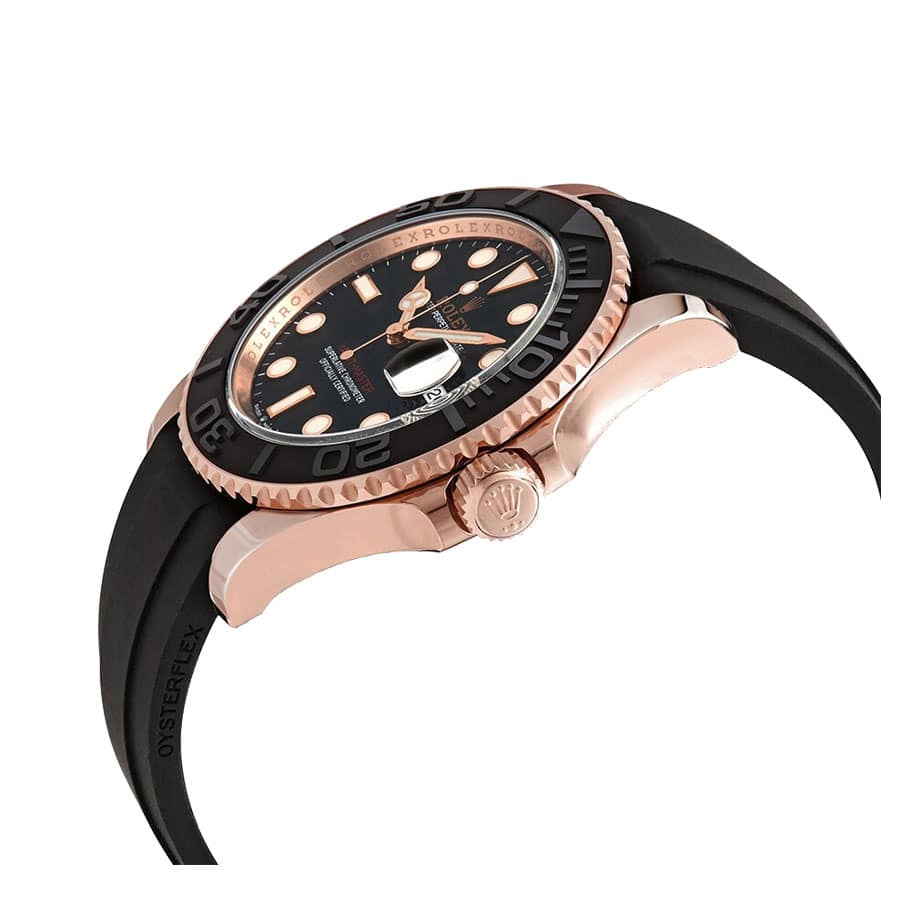 Rolex Yacht-Master 40 116655 SATS Rose Gold Automatic Rubber Black Dial Replica - Top club