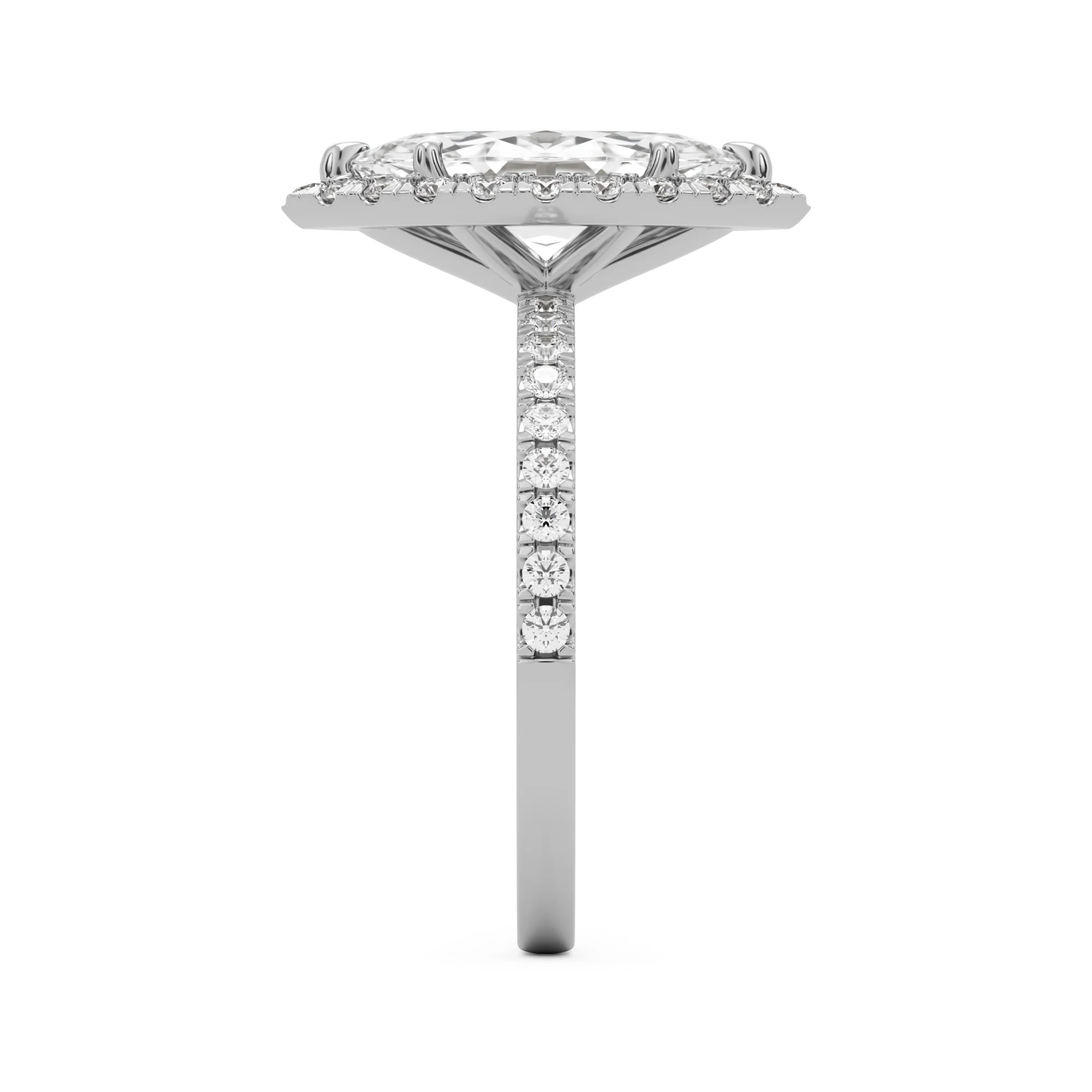 The Marquise Halo Pavé