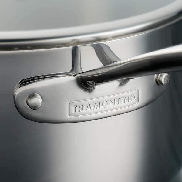14 Piece Tri-Ply Clad Stainless Steel Cookware Set with Glass Lids - Image 4