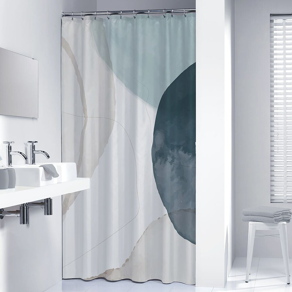 Sealskin Earth Douchegordijn 180x200 cm Polyester Donkergroen / Off-wh