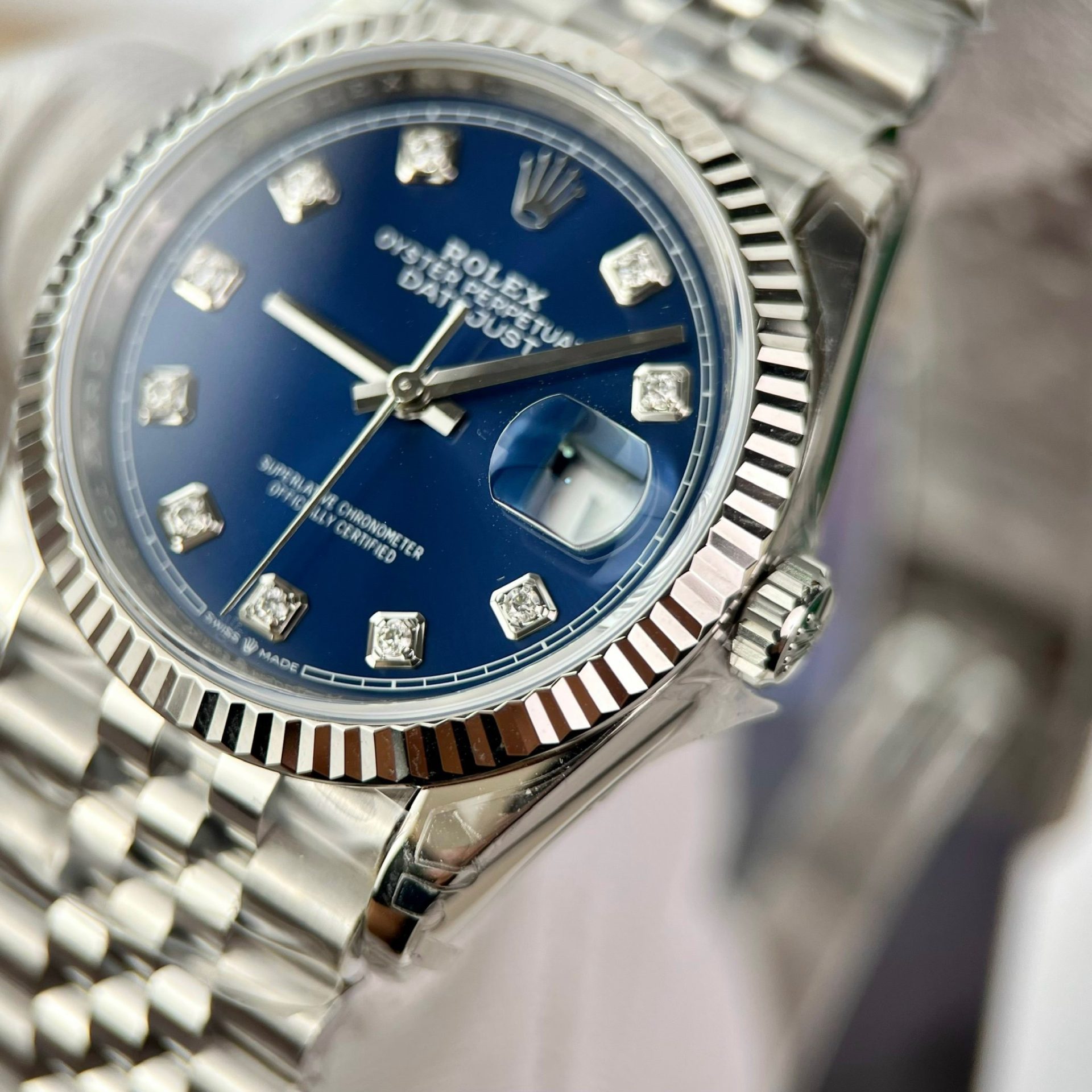 Rolex Replica 1:1 Watch DateJust 126234 Blue Dial Jubilee Strap Factory VS 36mm - Top club
