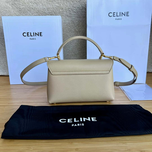 CELINE TEEN NINO soft cow leather handbag apricot