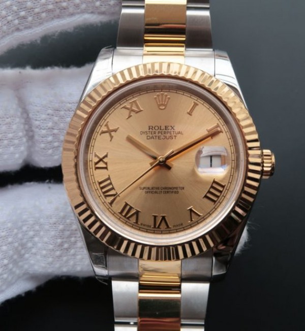 Replica Rolex Noob DateJust II 126333 YG Dial SS/YG Bracelet A3136 - Elite Watch Atelier