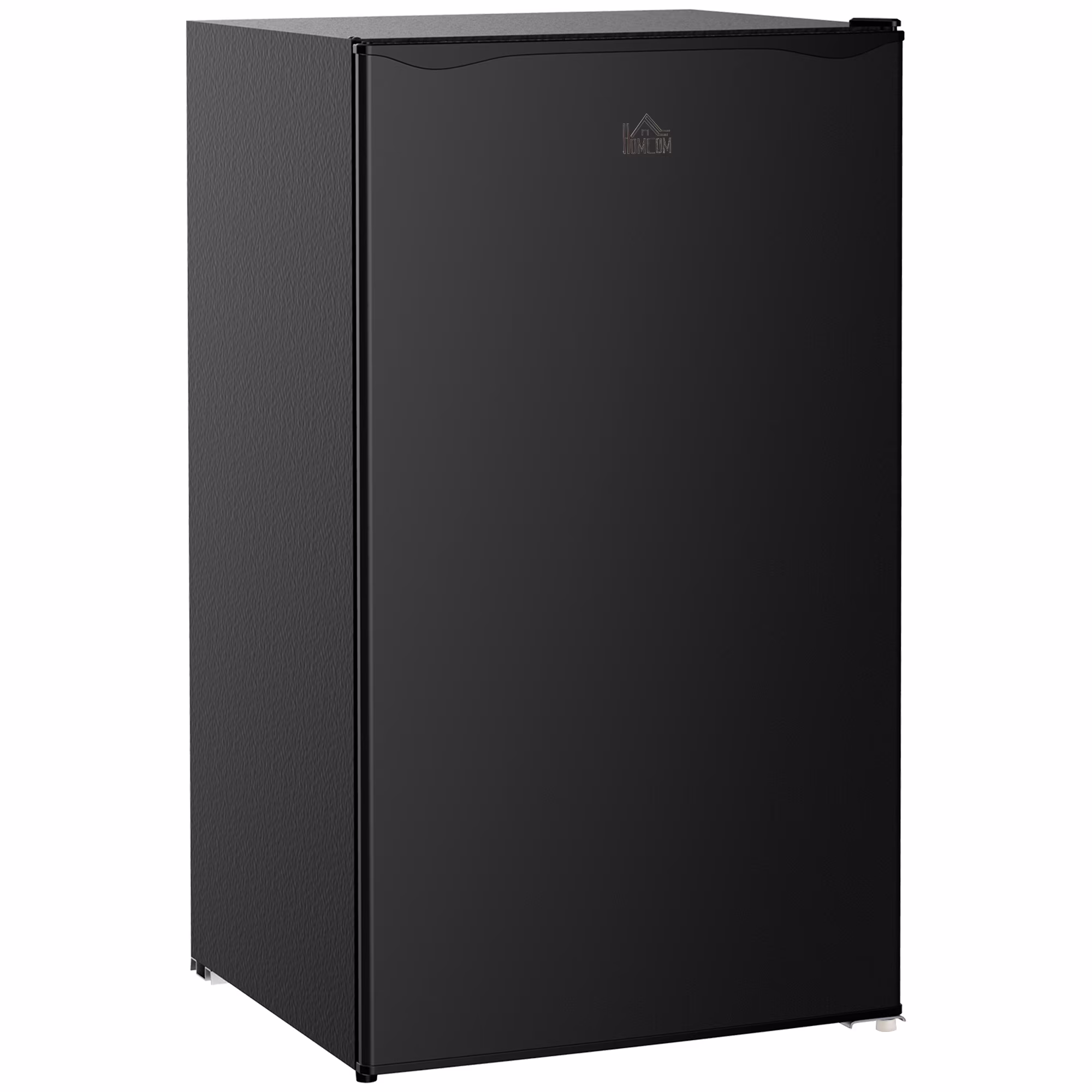3.2 Cu.Ft Mini Fridge with Freezer, Single Door Compact Refrigerator with Adjustable Thermostat, Shelf and Reversible Door for Bedroom, Dorm, Home Office, Energy Efficient, Black