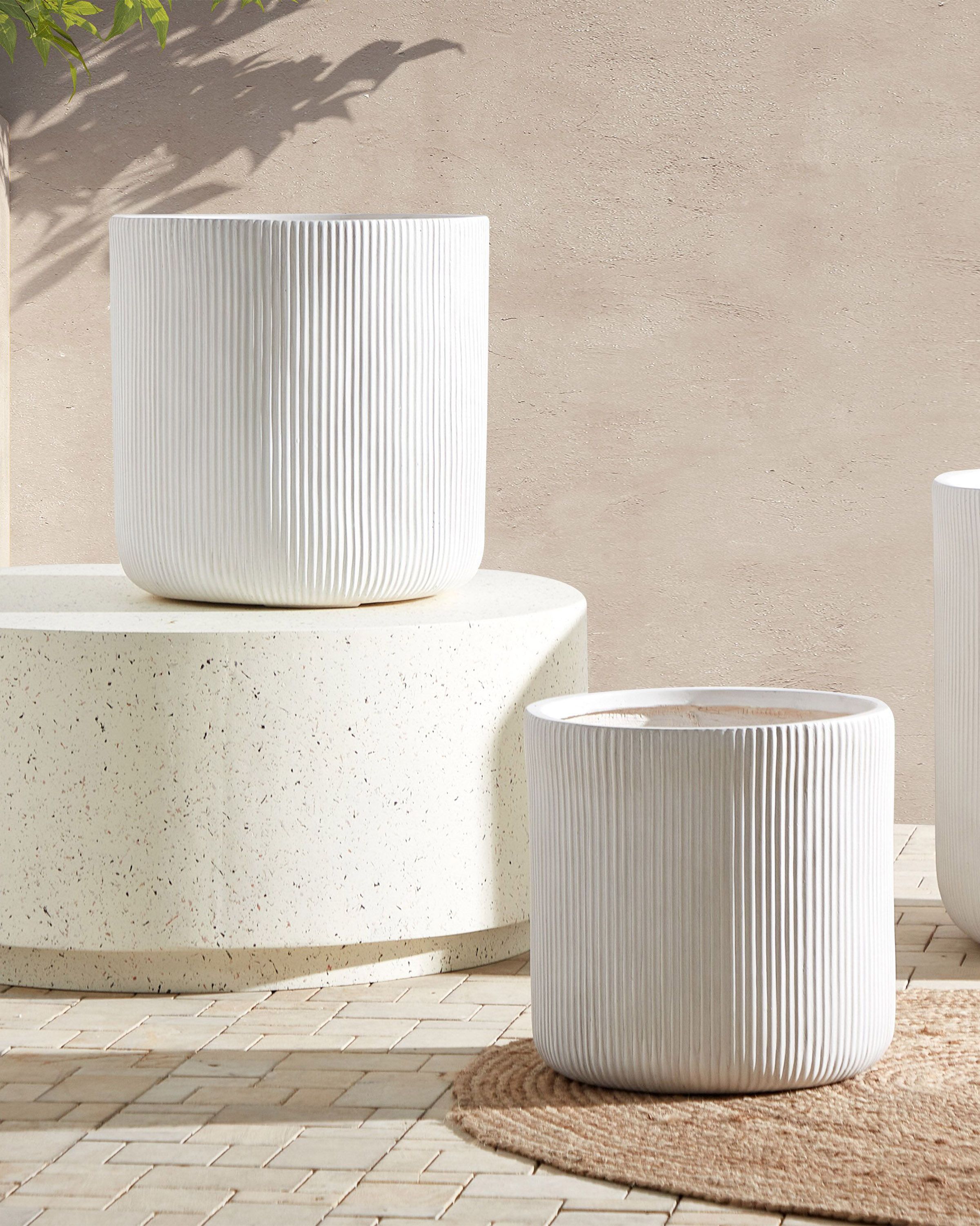 Plant Pot OREOI 37 cm Off-White