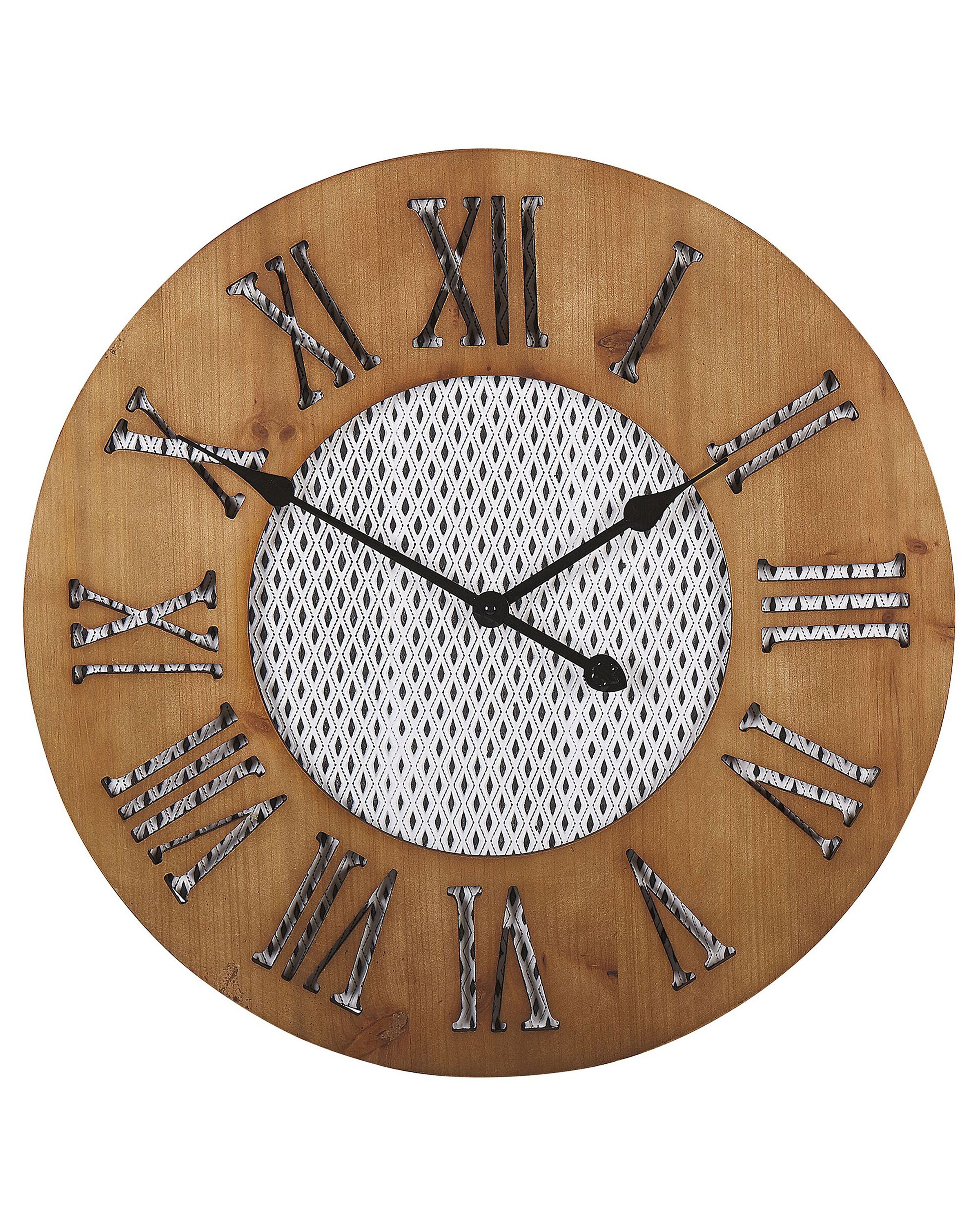 Wall Clock CUILCO 60 cm Fir Wood Brown