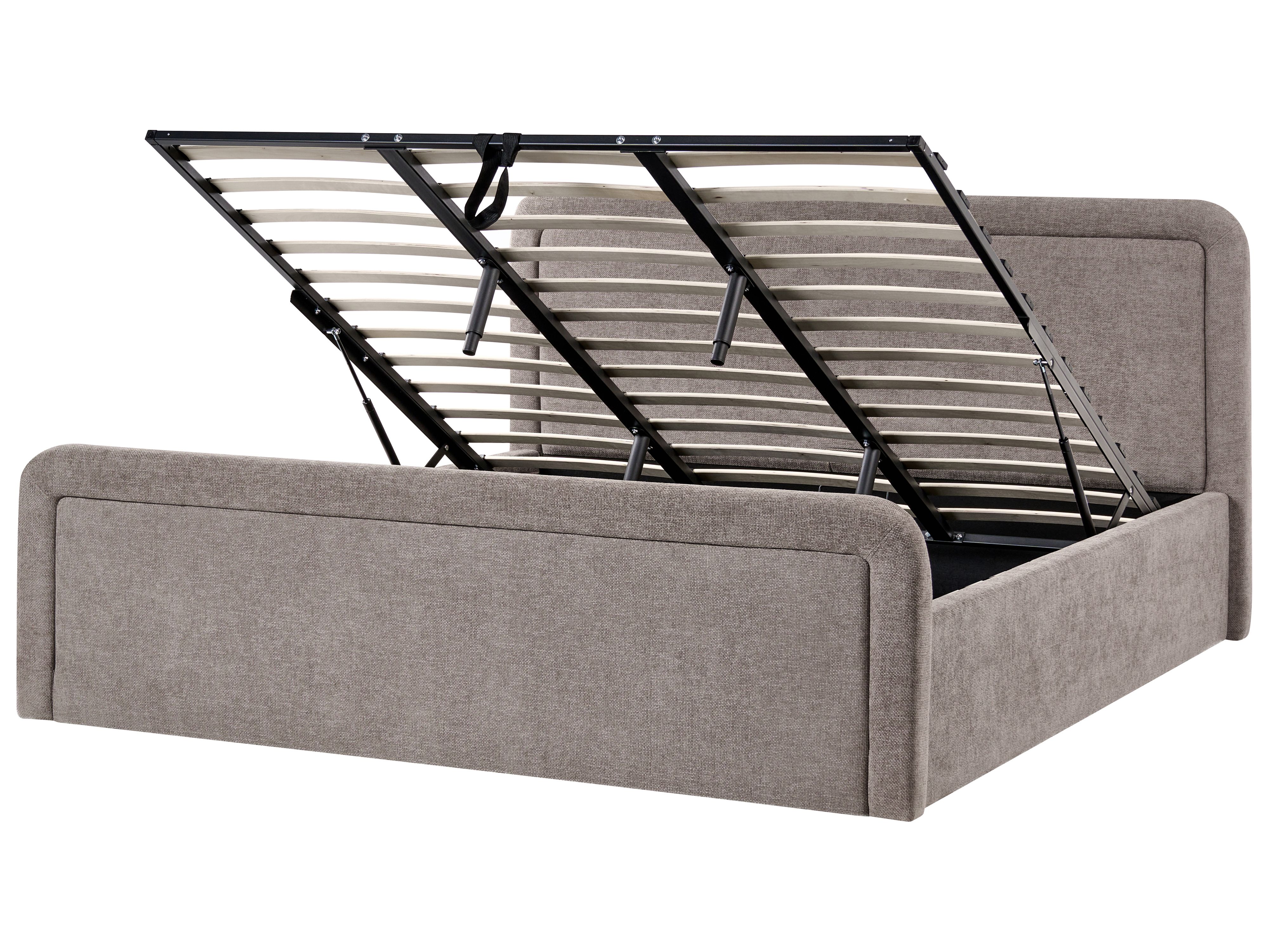 Ottoman Bed Fabric VIVIERS 180 x 200 cm (EU Super King) Taupe