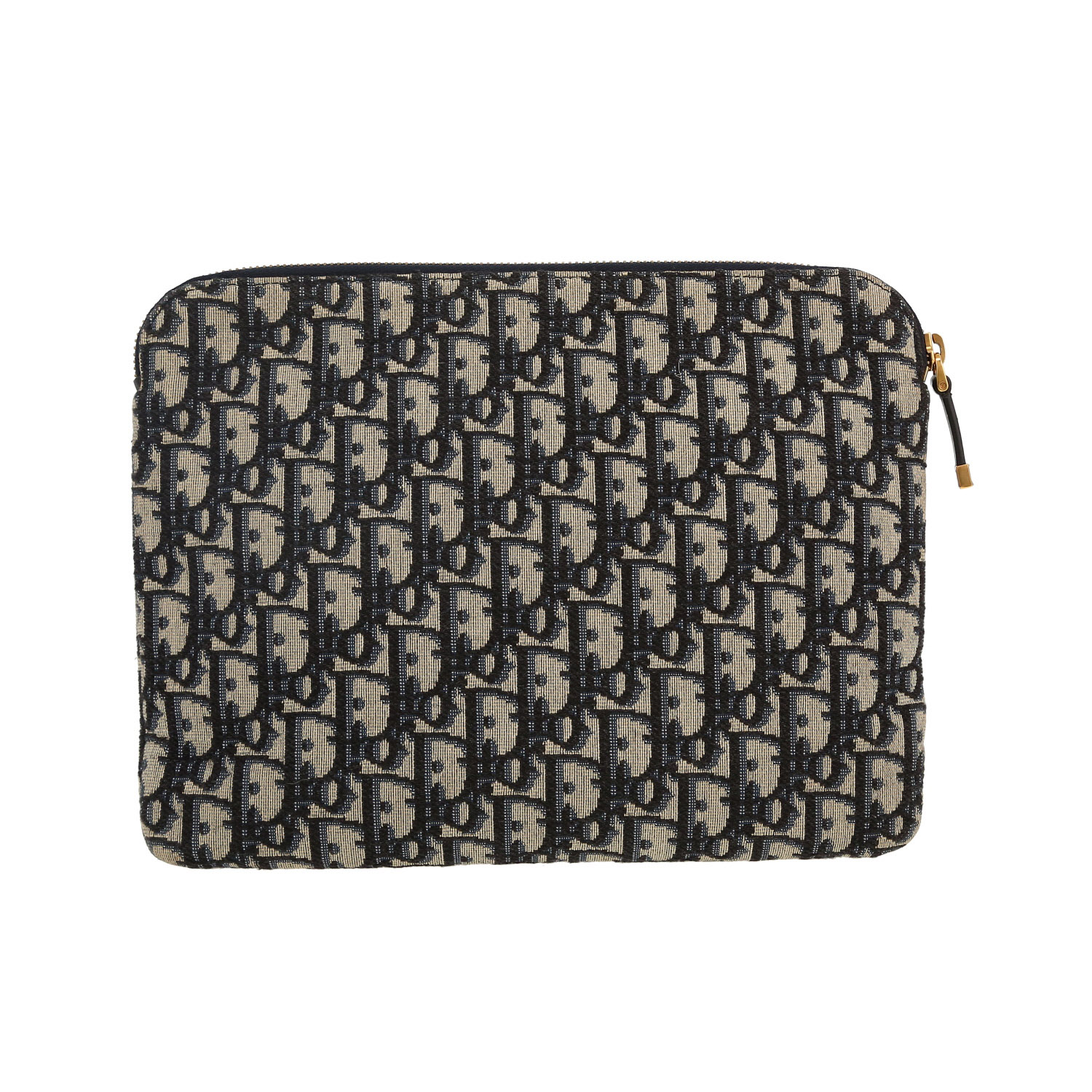 Dior pouch in blue monogram canvas Oblique and blue leather1:1High-quality replica