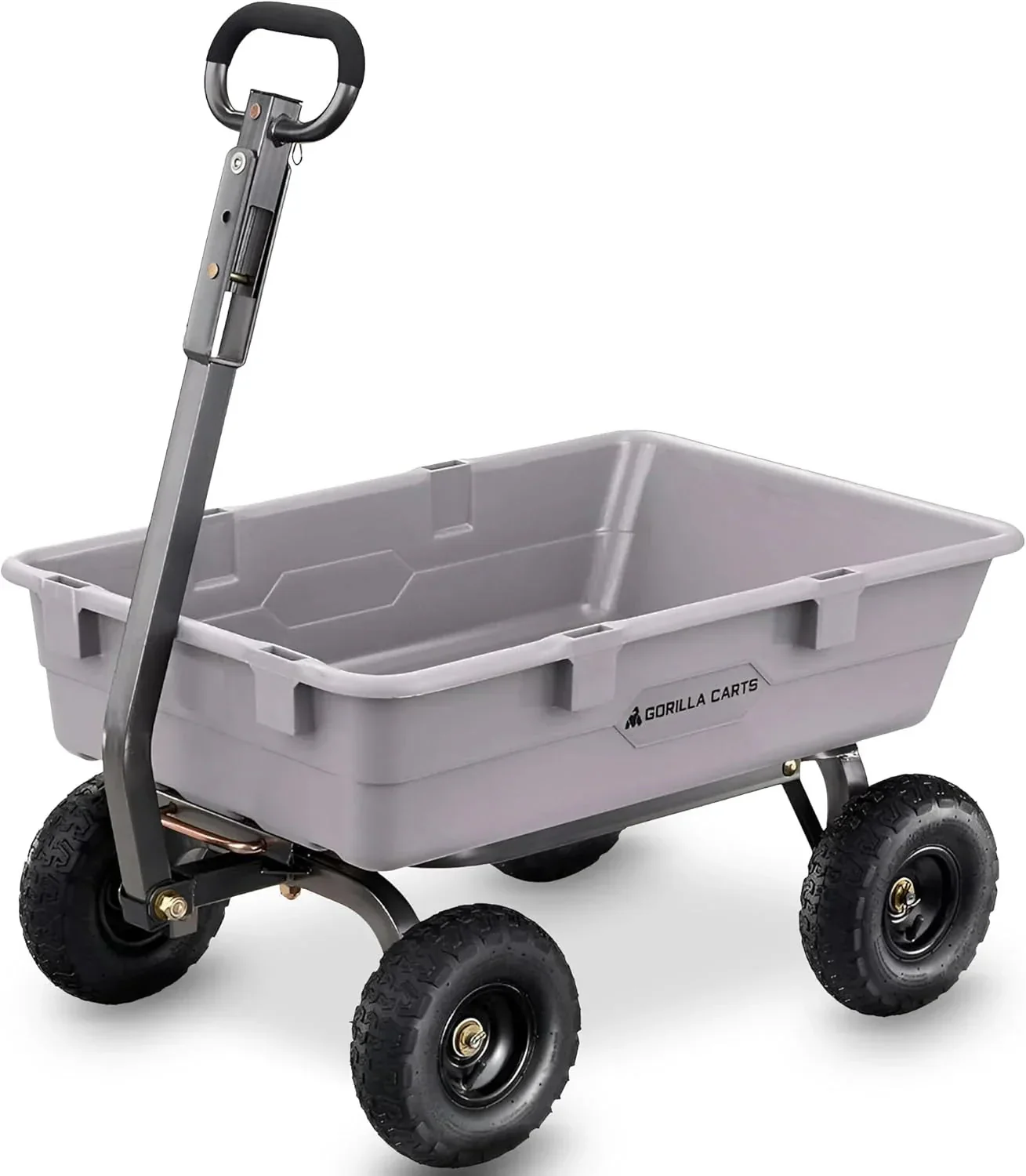 Gorilla Carts Utility Dump Wagon 6 Cubic Feet 1200 lb Capacity Black - GOR6PS - Image 2 Gorilla Carts Utility Dump Wagon 6 Cubic Feet 1200 lb Capacity Black - GOR6PS - Image 2