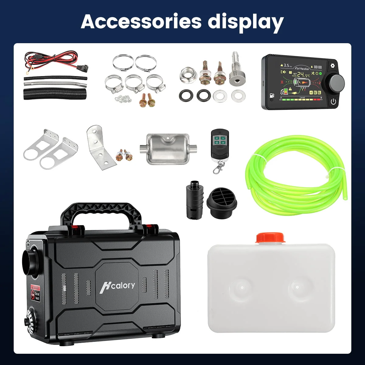 HCALORY Diesel Air Heater, 12V 8KW All-In-One Portable Handheld Toolbox with Bluetooth APP Control and LCD Monitor for Car Trucks Boat Bus RV Trailer Motor-Homes and Camper, Black - Image 15