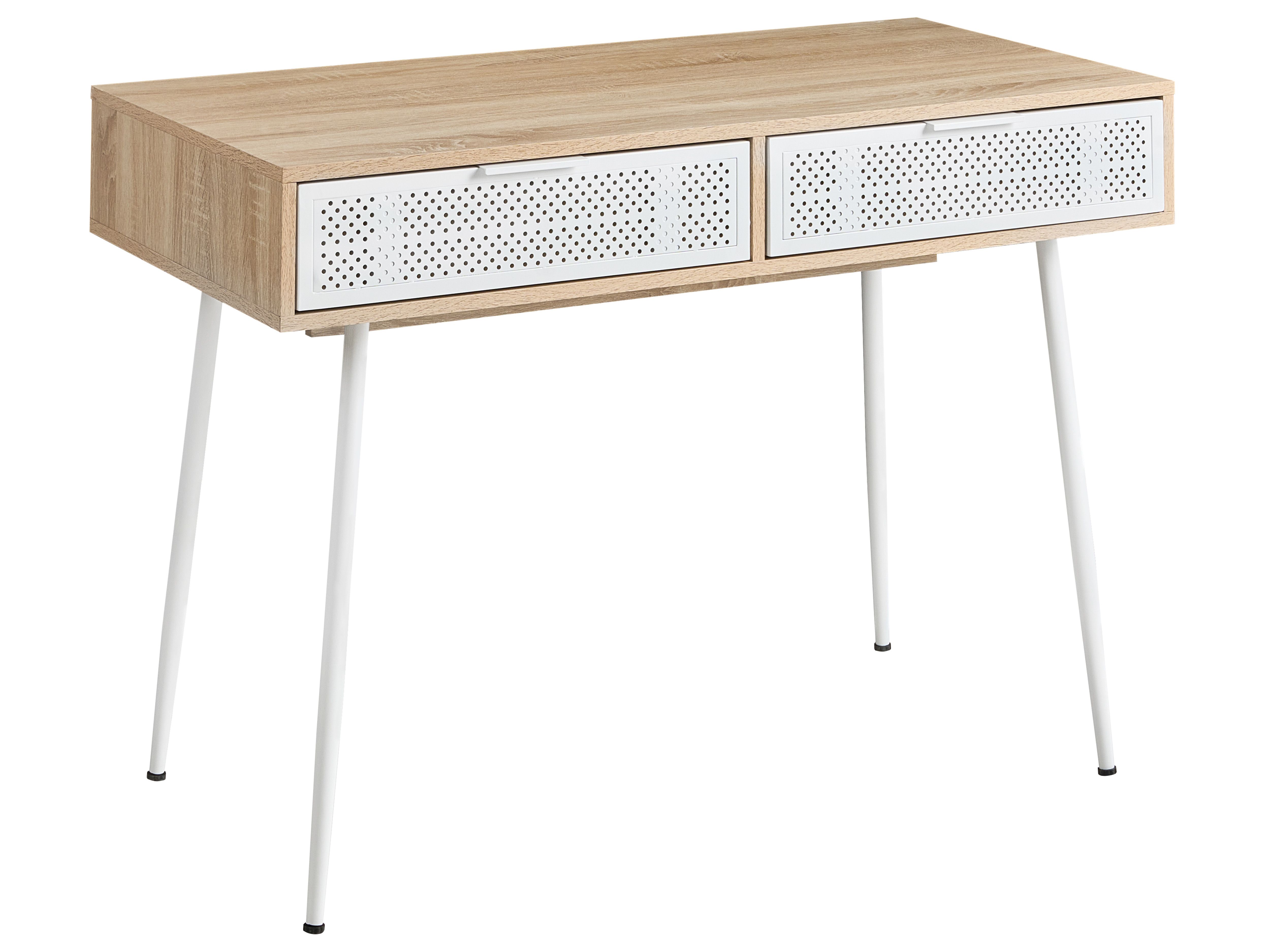 Home Office Desk CHULA Light Brown 110 cm 52 cm