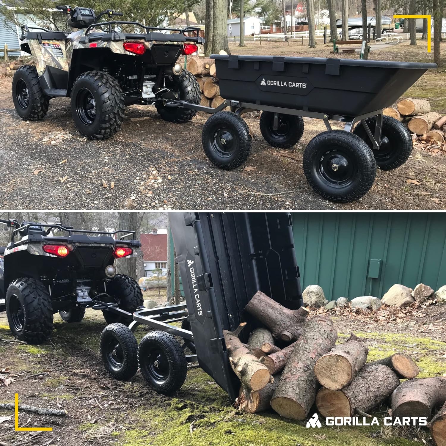 Gorilla Carts Utility Dump Wagon 6 Cubic Feet 1200 lb Capacity Black - GOR6PS - Image 47 Gorilla Carts Utility Dump Wagon 6 Cubic Feet 1200 lb Capacity Black - GOR6PS - Image 47