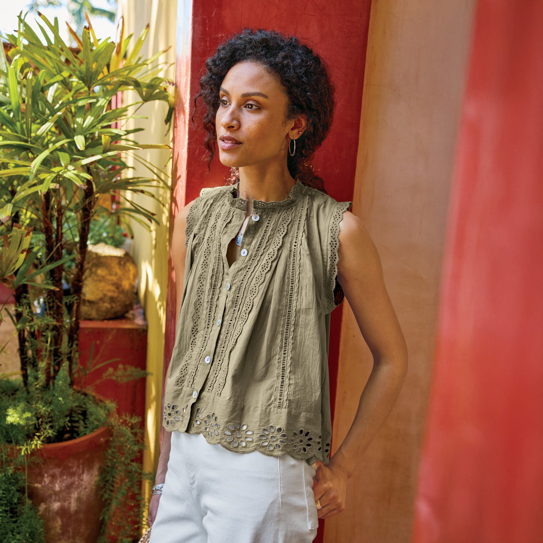 Malia Eyelet Top - Sundance Clothing