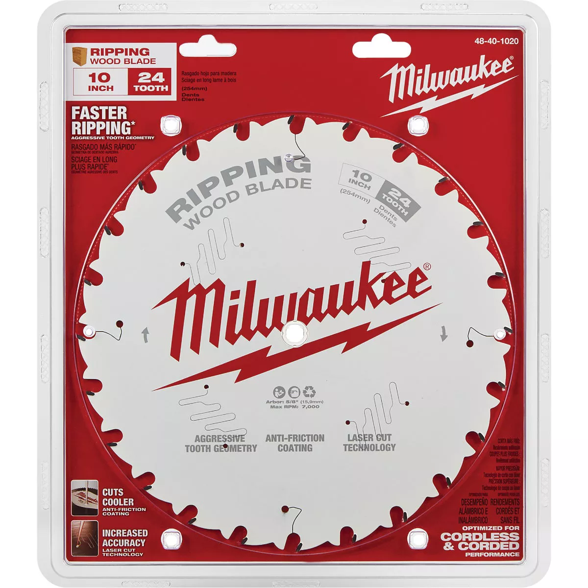 Milwaukee 10 In. 24-Tooth Ripping Circular Saw Blade