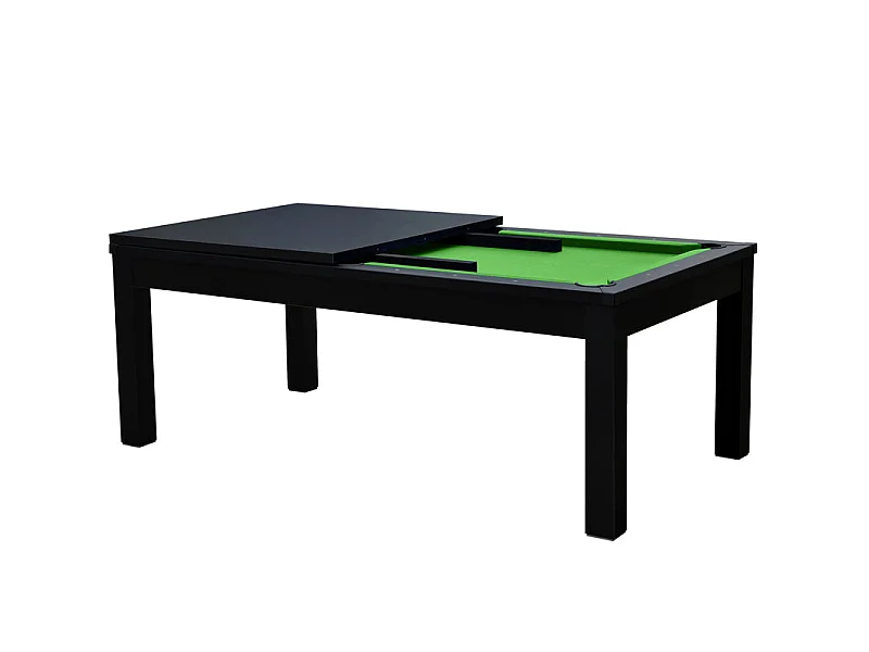 Table de billard convertible noire tapis vert - Eddie