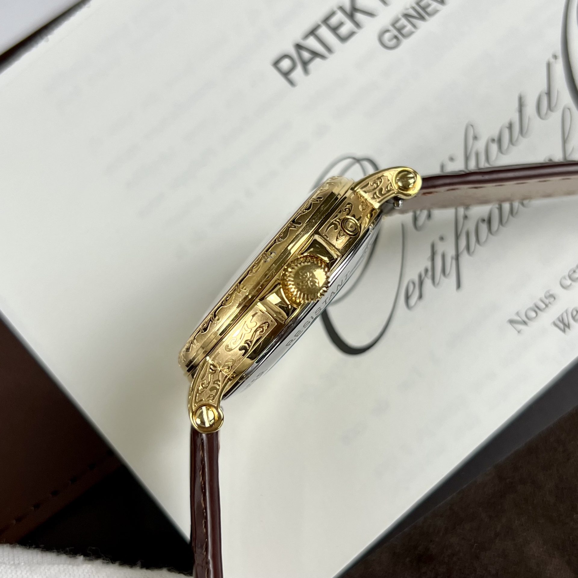Patek Philippe Replica Watch Grand Complications 5160R Leather Strap 38mm - Top club