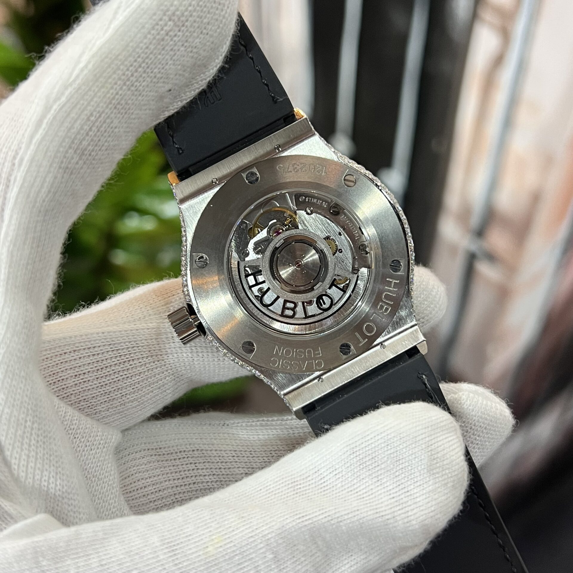 Hublot Classic Fusion With Moissanite Replica Watch Leather Strap 42mm - Top club