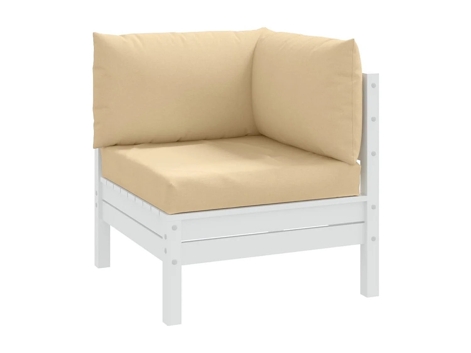 Coussins de palette lot de 3 beige mélangé tissu