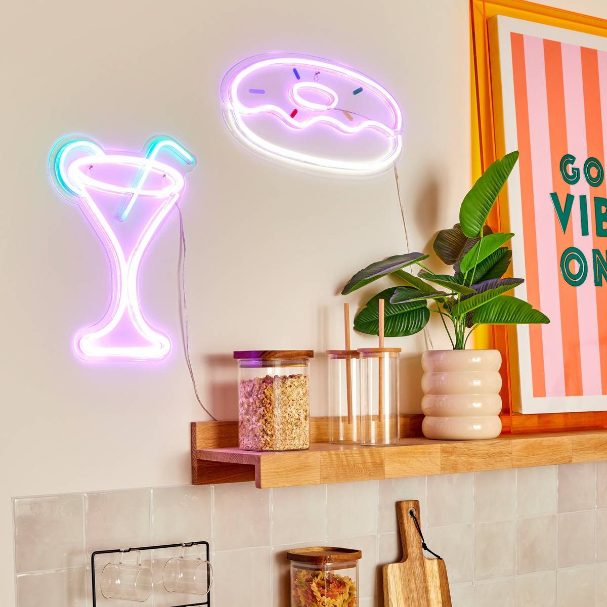 LED Neon "Donut" Usb, Multicolor, 37x1.5 cm