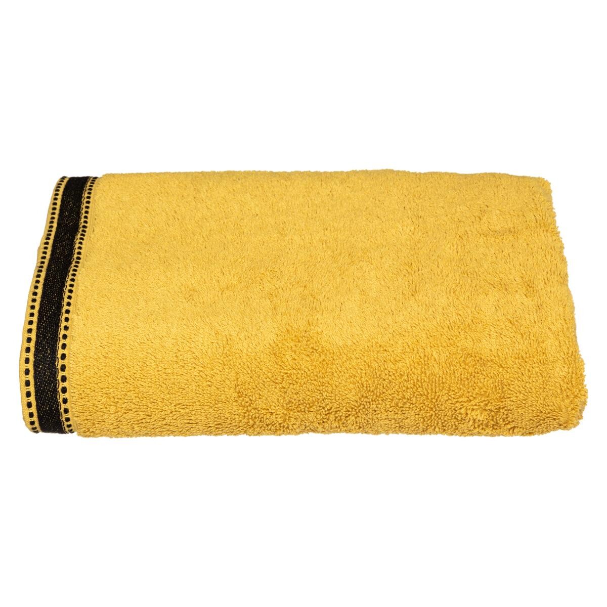 Shower towel "Joia", cotton Mustard yellow, 70x130 cm, 550 g/m&sup2;