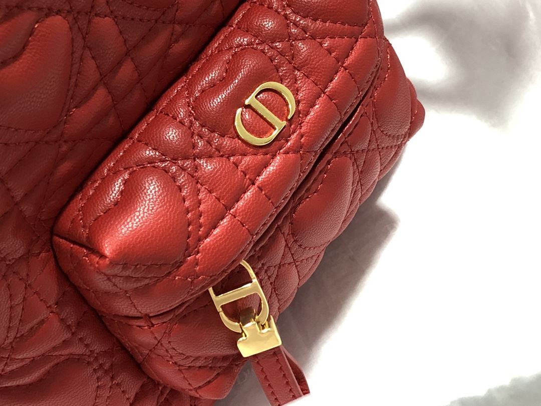Mini Dior Backpack Heart White/Red Black For Women‎ 8 in/ 21 cm CD1:1High-quality replica