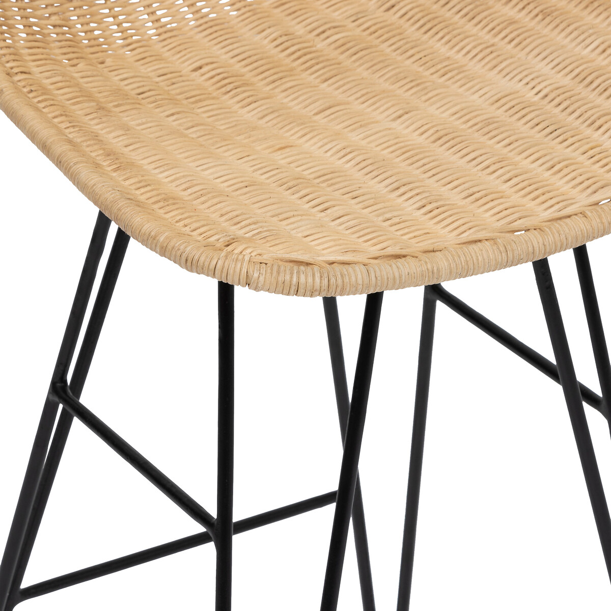 "May" bar chair Black, Rattan
