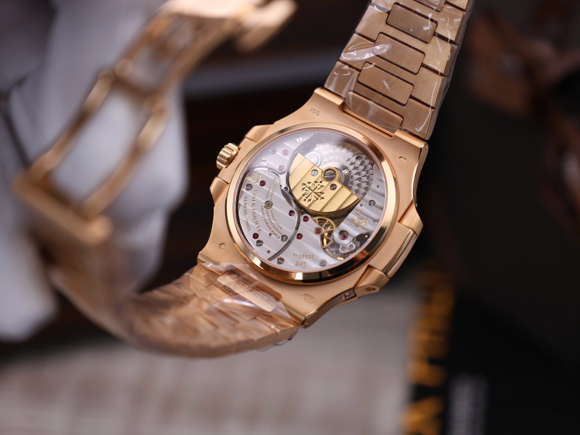 Patek Philippe Nautilus 5724R Replica Watch Custom Gold Wrapped GR Factory 40mm - Top club